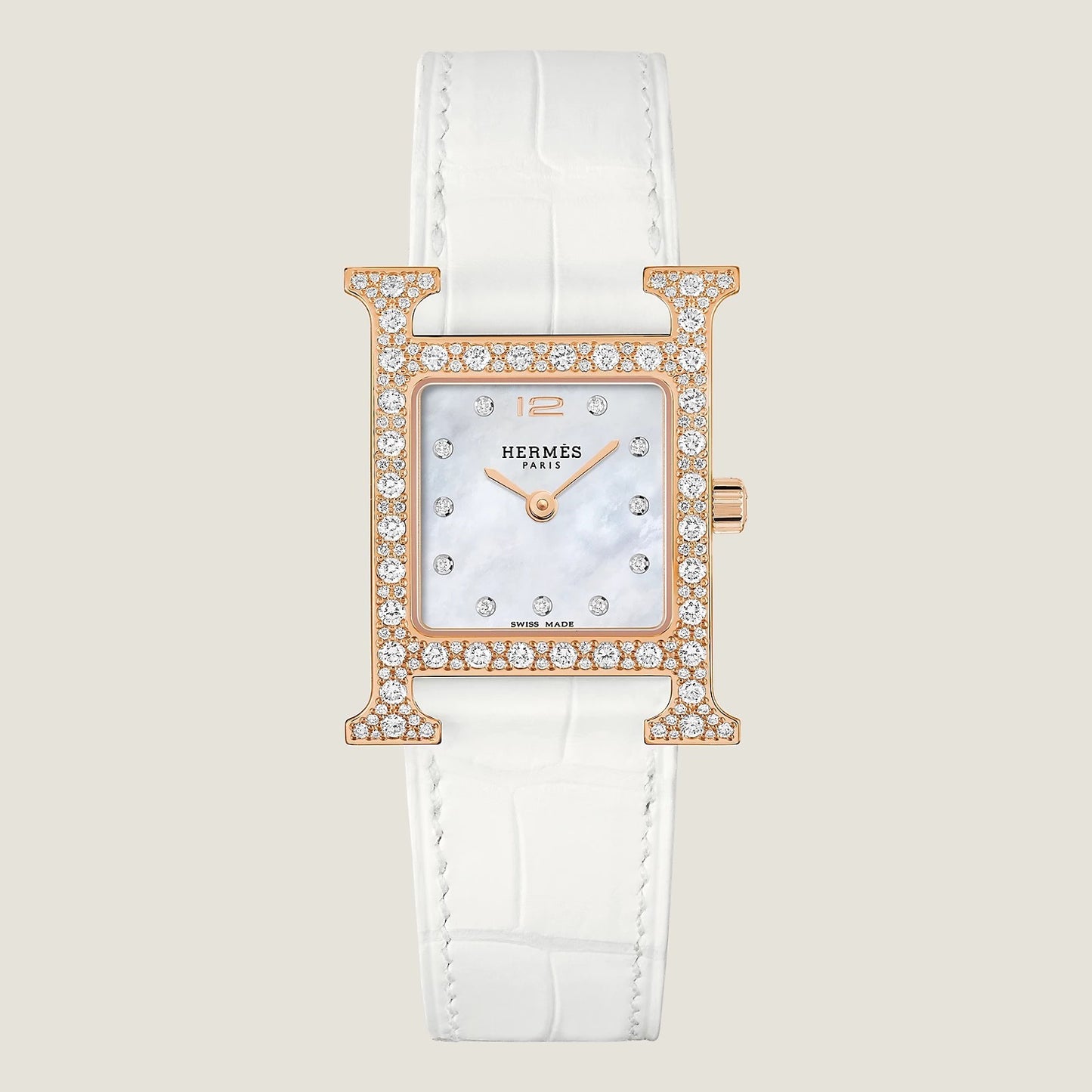 Hermès | Heure H腕錶 奶油白 小號