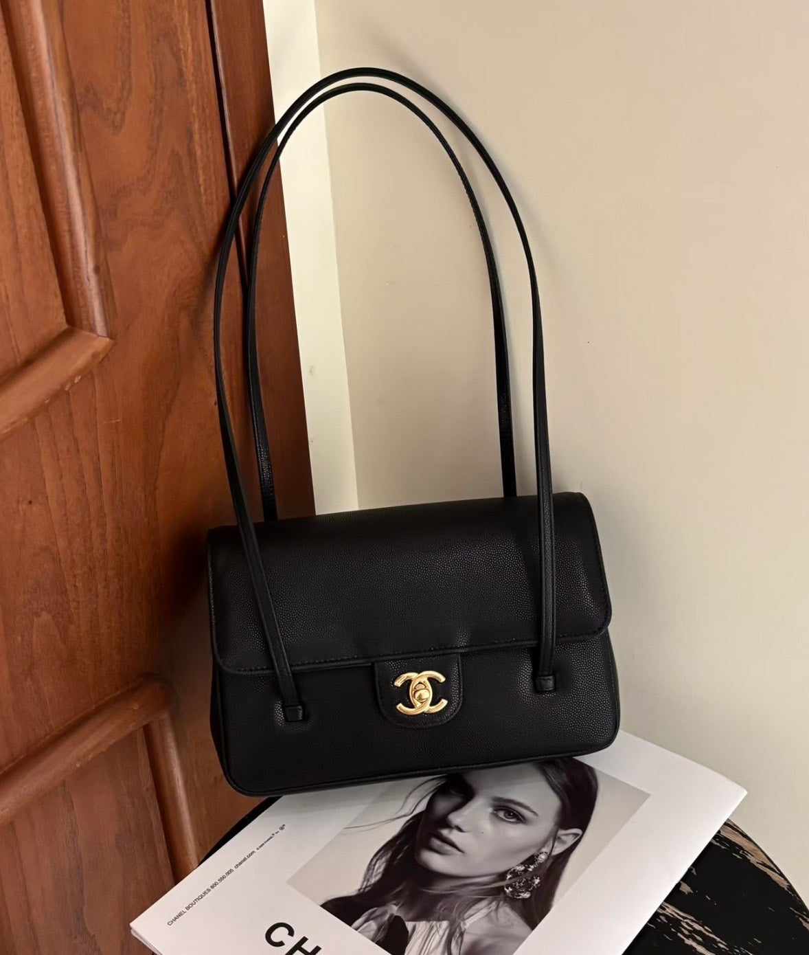 Chanel | Preppy Coco 黑色 金釦