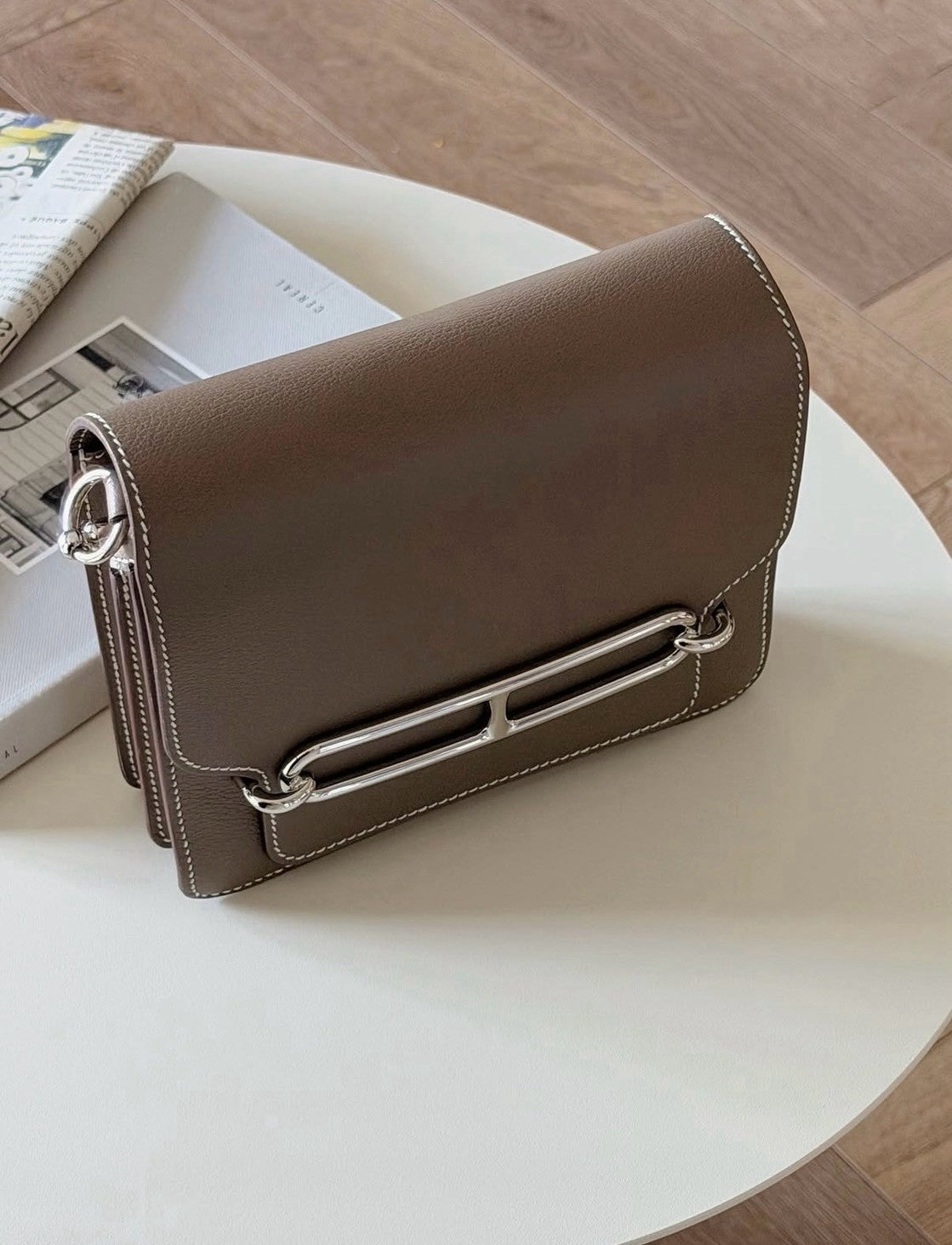 Hermès | Mini Roulis 大象灰 銀釦