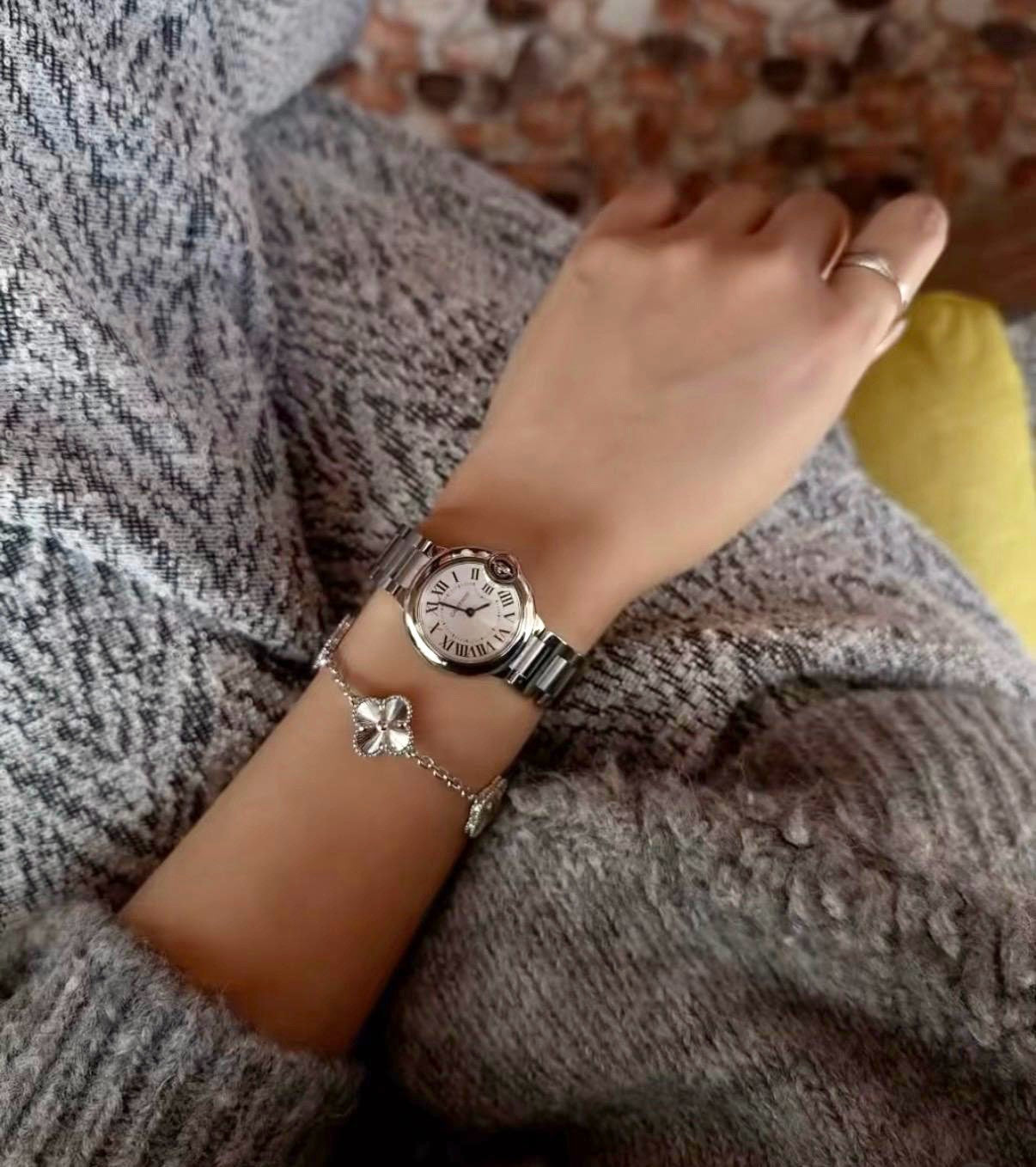 Cartier | Ballon Bleu 腕錶 珠光錶盤 28mm