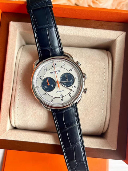 Hermès | Arceau Chronographe 手錶 鱷魚皮