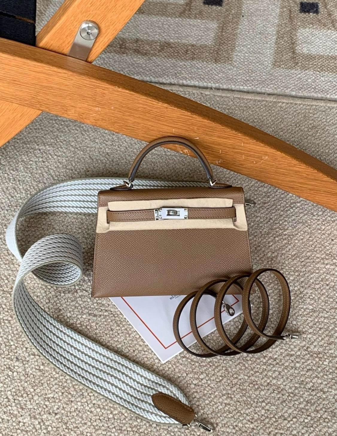 Hermès | Mini Kelly 栗子色 銀釦
