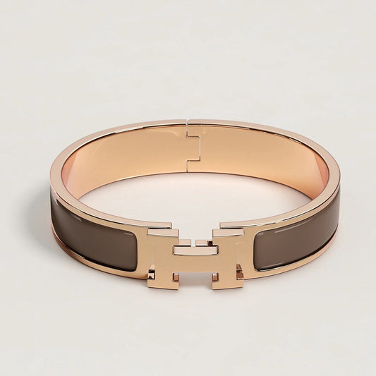 Hermès | Clic H 手環 大象灰 × 玫瑰金
