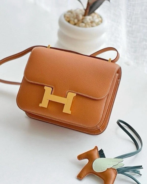 Hermès | Mini Constance 金棕色 金釦