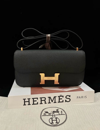 Hermès | Constance Elan 黑色 金釦