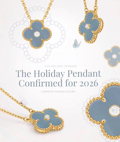 VCA｜聖誕限定 Alhambra Holiday Pendant 幸運草項鍊
