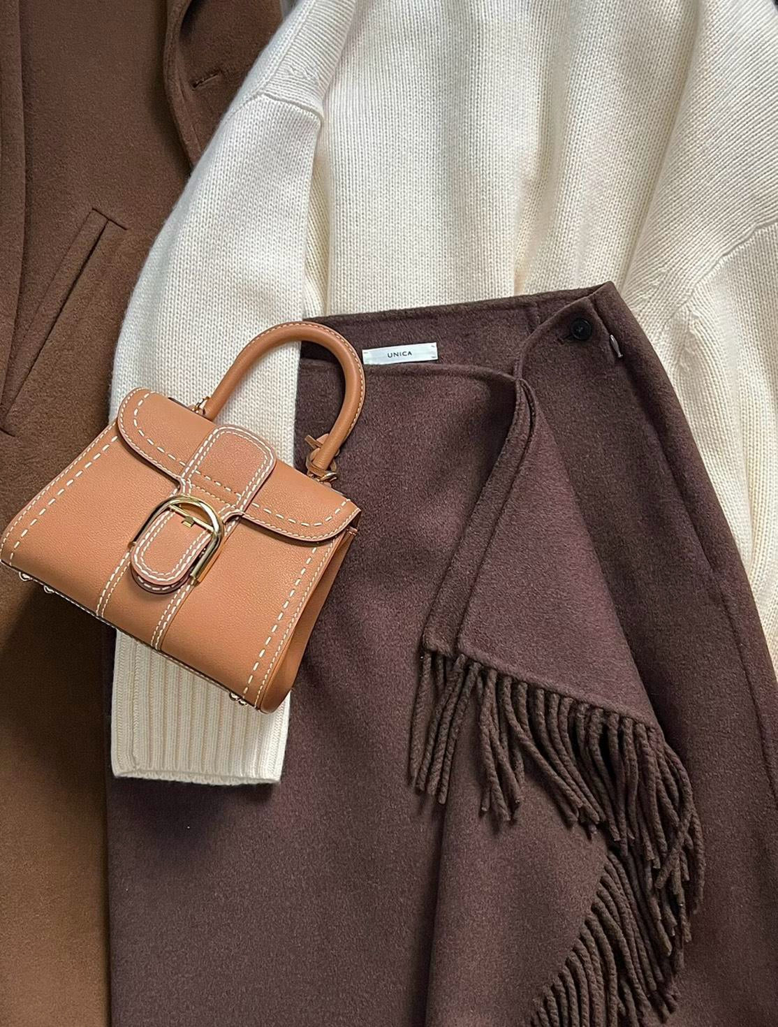 <S - 99成新> Delvaux｜Brillant Mini 焦糖色