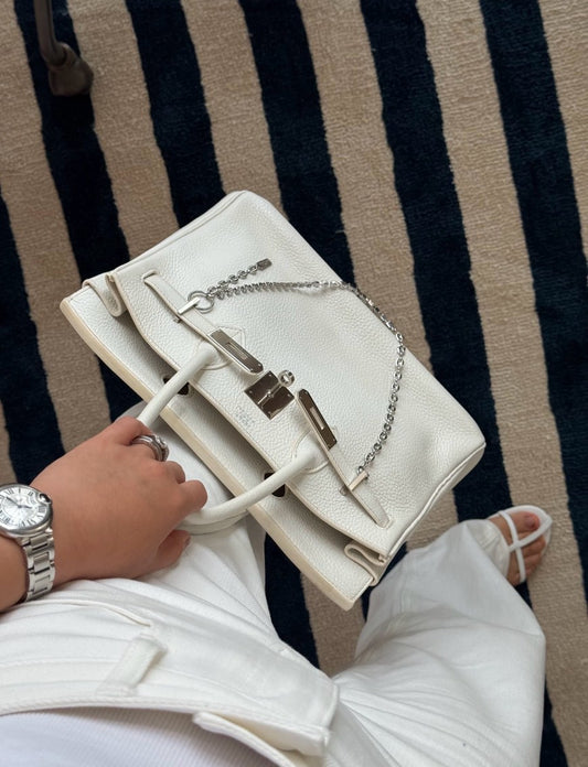 Hermès | Birkin 30 奶昔白 銀釦