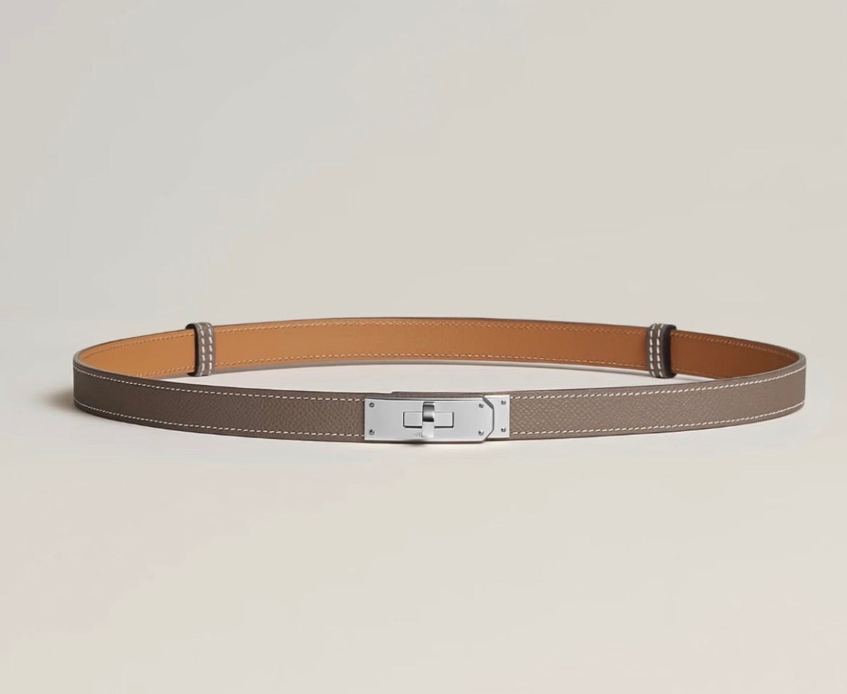 Hermès | Kelly Belt 大象灰 銀釦