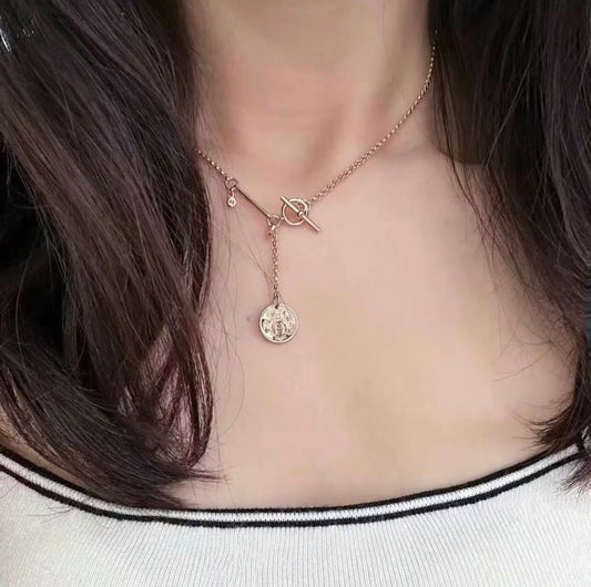 Hermès｜Ex-Libris 項鍊 玫瑰金 PM