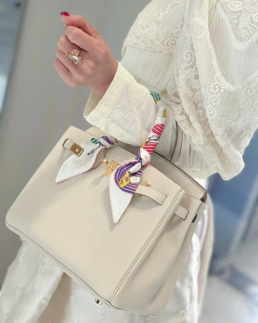 Hermès | Birkin 25 奶昔白 金釦 Togo