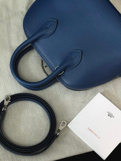 Hermès | Mini Bolide 扎染藍 銀釦
