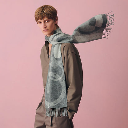 Hermès | Ready Steady Go 圍巾 淺雲灰