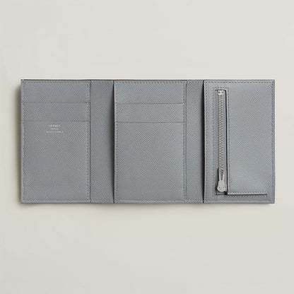 Hermès | Bearn 短夾 木偶灰 銀釦
