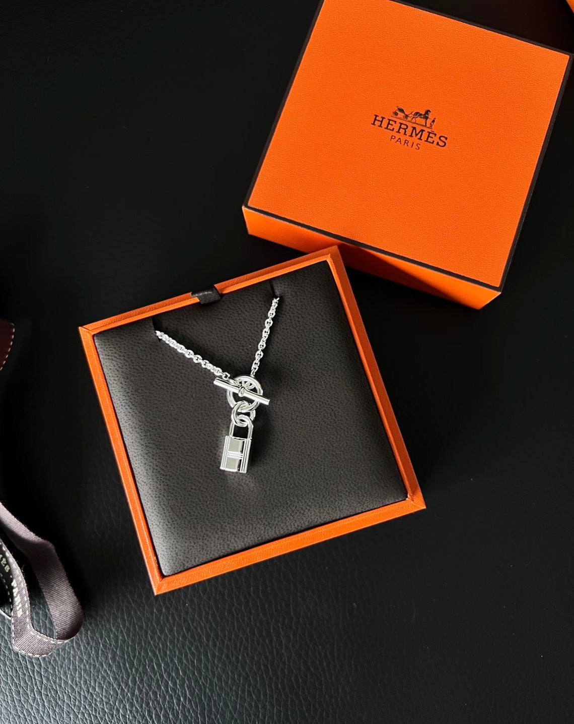 Hermès | Kelly cadenas 純銀鎖頭項鍊