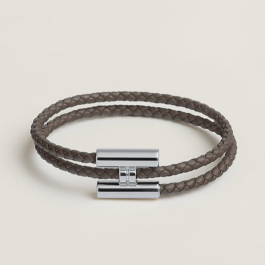 Hermès | Tournis Tresse 手環 大象灰
