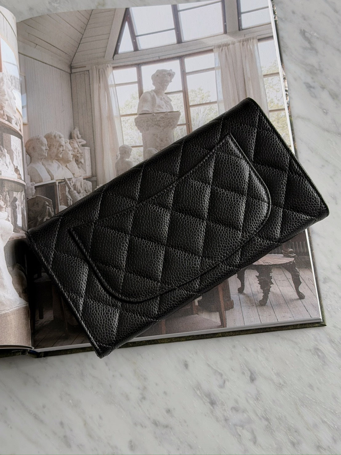 Chanel | CF長夾 黑色金釦 荔枝牛皮