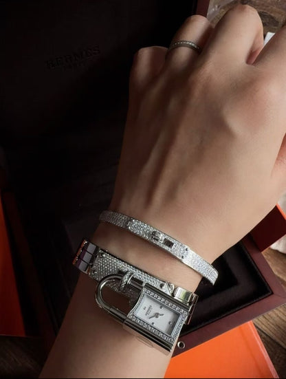 Hermès | Kelly 滿鑽 三合一腕錶
