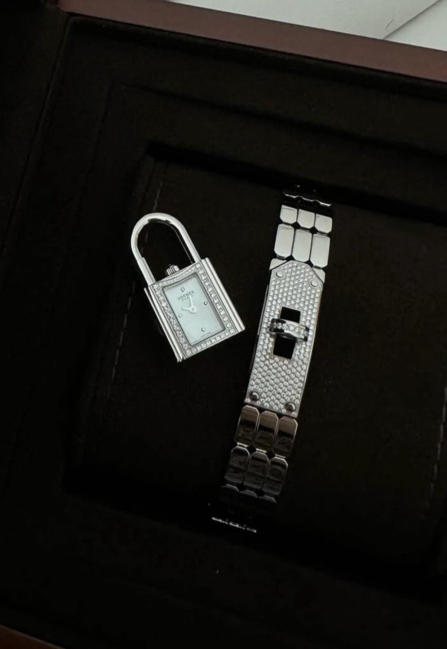 Hermès | Kelly 滿鑽 三合一腕錶