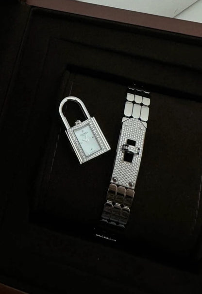 Hermès | Kelly 滿鑽 三合一腕錶