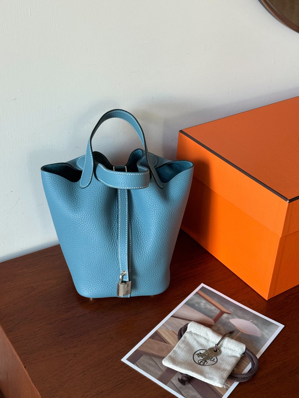 Hermès | Picotin 18 牛仔藍 銀釦