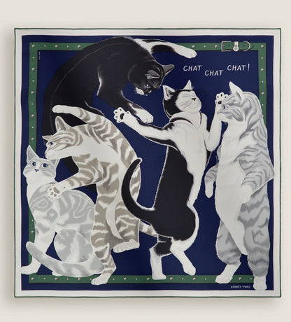 Hermès | Chat Chat Chat 絲巾 70x70