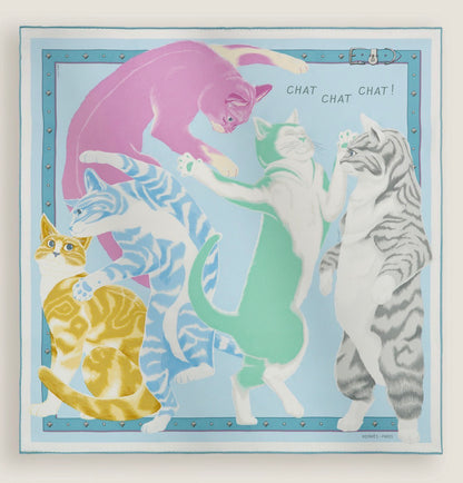 Hermès | Chat Chat Chat 絲巾 70x70