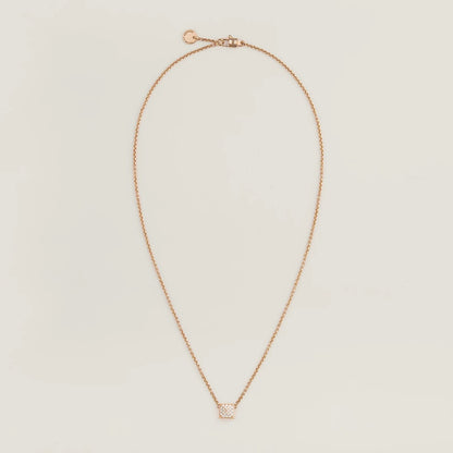 Hermès｜Clou d’H 項鍊 玫瑰金 PM