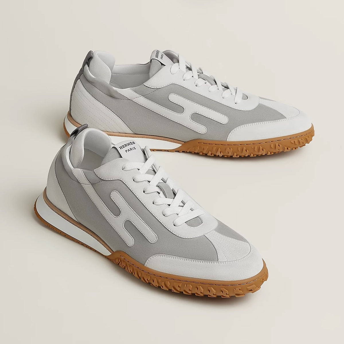Hermès | Jet Sneaker 冰川灰 × 白色