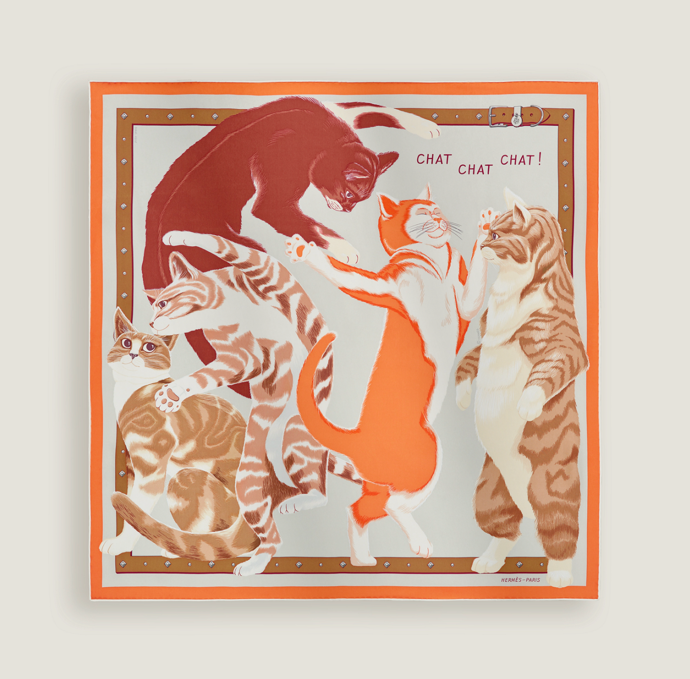 Hermès | Chat Chat Chat 絲巾 70x70